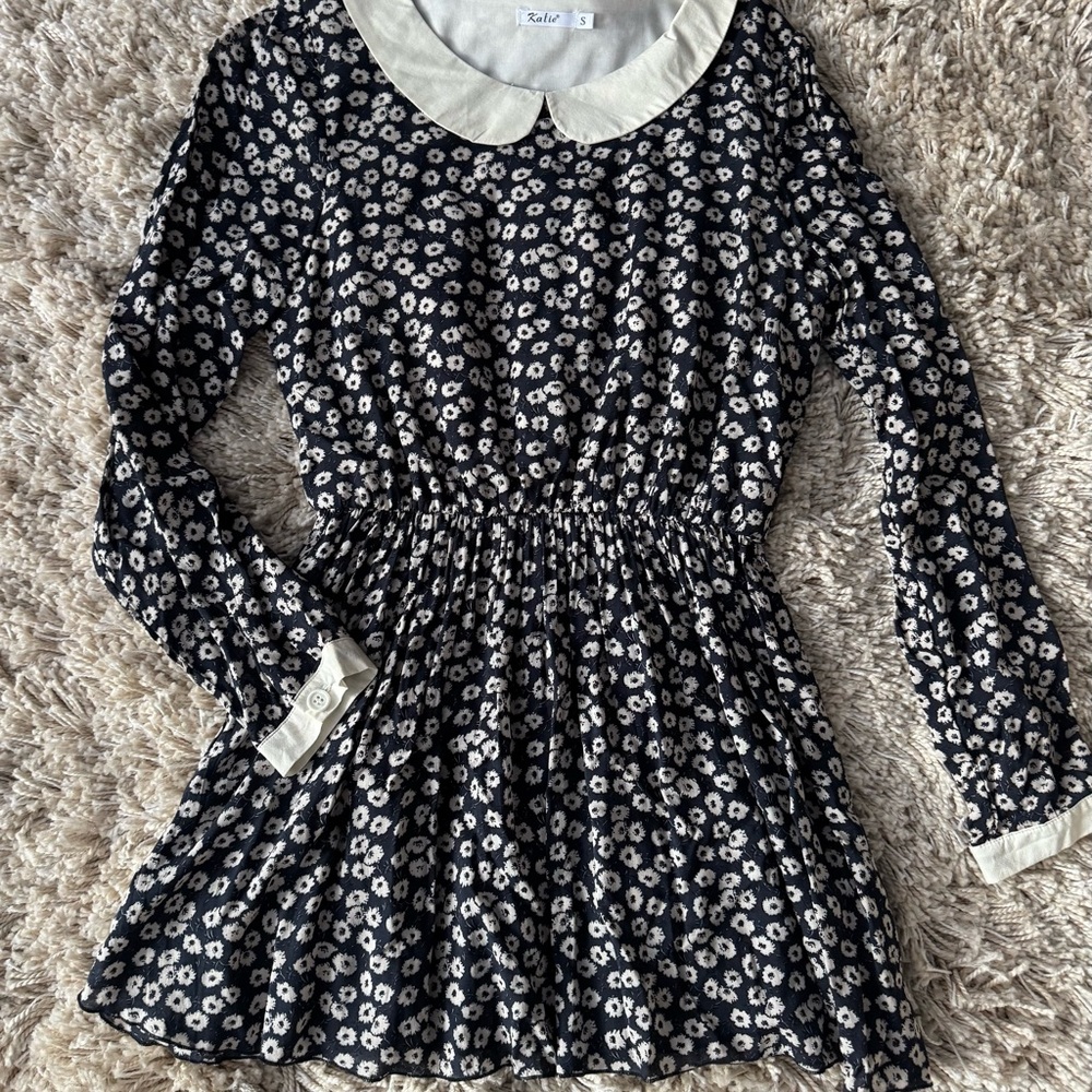 Black and White Floral Dress